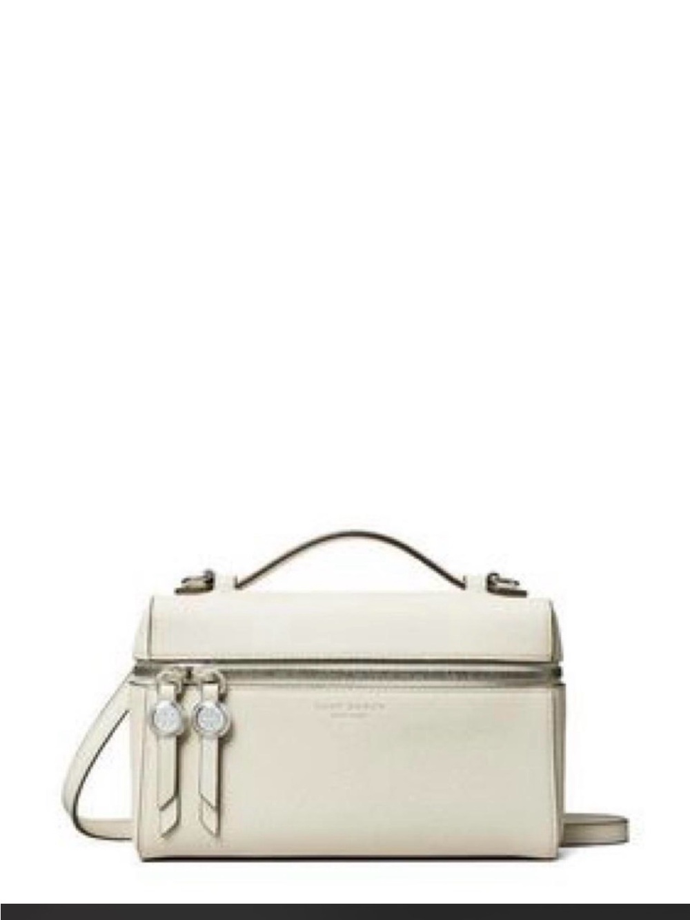 Tory Burch Leather Satchel with Top Handle and Crossbody Strap